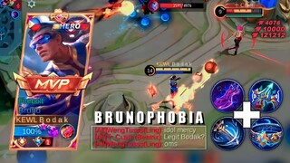 BRUNOPHOBIA PART 2 ⚽ | BRUNO BEST BUILD AND EMBLEM - MLBB