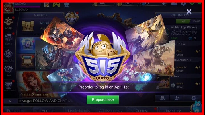 515 UNITE EVENT - PREORDER ON APRIL 1, 2019 🟢 MLBB