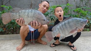 Cá Rô Khổng Lồ Nướng Thùng Phi - Lần Đầu Gặp Cá Rô To Đến Vậy