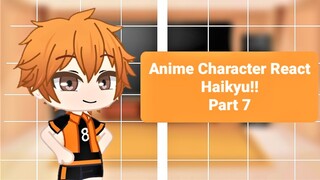 Anime Characters React To Each Other( Haikyu!!) Part 7