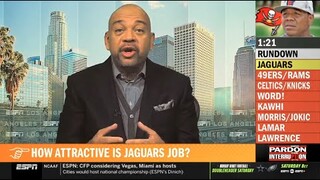 FULL Pardon The Interruption | Wilbon SHOCKED Jaguars interview Bucs OC Byron Leftwich - 49ers-Rams?