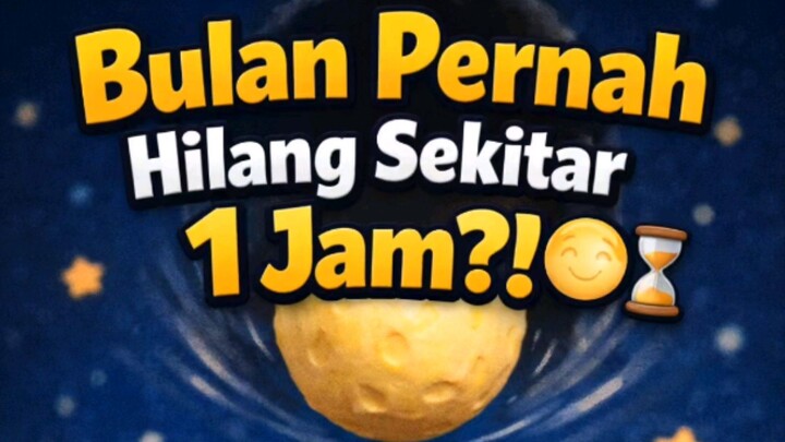Bulan Pernah Hilang Sekitar 1 Jam?!