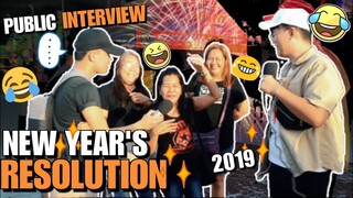 NEW YEAR'S RESOLUTION NG PINOY 2019 🎉 PUBLIC INTERVIEW Laugh trip to | JaySan