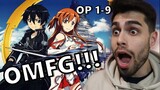 First Time REACTING to SWORD ART ONLINE OPENINGS 1-9 | ANIME FAN KIRITO !!! ANIME OPENINGS REACTION