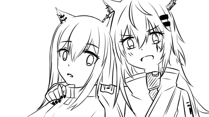 [Arknights/Two Wolves] Every day when I go home, I see Lapland pretending to be dead.