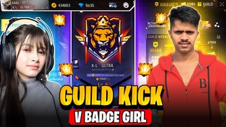 CUTE V BADGE GRIL STREAMER VS KAAL YT ON CS RANKED😱 1 VS 4 👿 GARENA FREE FIRE