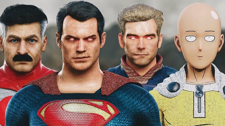 Superman vs Homelander vs Omni-Man vs One Punch Man
