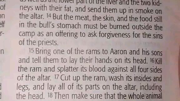 Daily Verse.                  Exodus 29:15-18