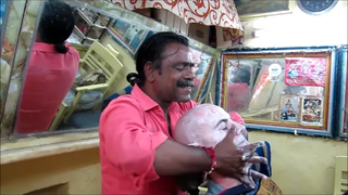 ตัดผมและนวดแบบสไตล์อินเดีย indian barber head massage