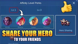 HERO SHARING PERK OF AFFINITY | MOBILE LEGENDS