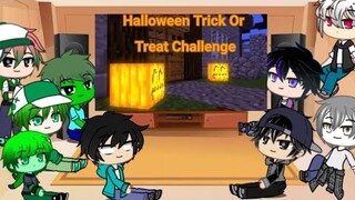Monster School react to Halloween Trick Or Treat Challenge (My First Youtube Video)