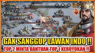 GAK KUAT LAWAN ALIANSI INDONESIA SAMPAI KEROYOKAN TOP 1 DAN 2 VS INA !! WAR AGE OF EMPIRES MOBILE