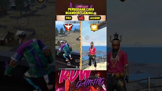 Perbedaan cara ngendok gaming antara pro vs legend #shorts #freefire