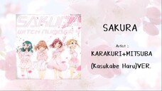 SAKURA - KARAKURI + MITSUBA Kasukabe Haru version__[ KAN/ROM/TH Lyrics]