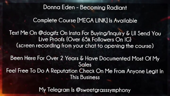 Donna Eden Course Becoming Radiant download