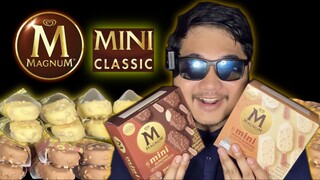 MAGNUM MINI ALMOND BELGIAN CHOCOLATE ICE CREAM AIS ES KRIM | (MUKBANG MALAYSIA) ASMR EATING SHOW |