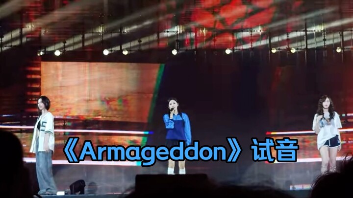 “Armageddon” soundcheck rehearsal — Ning I‑zhuo CUT! Looks like they’re playing a CD on stage—yet Ni