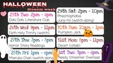 Halloween Stream Schedule