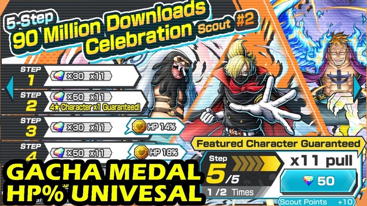 Gacha Event 90 Million Download Part #2 | One Piece Bounty Rush