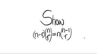 count comb Show (n-r)* nCr = n * (n-1)Cr