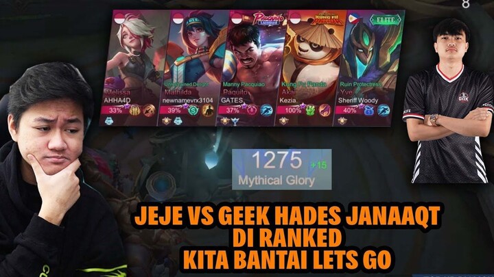 JEJE VS JUNGLER PH GEEK HADES  JANAAQT DI RANKED PAKE JULIAN! AUTO SERIUS - Mobi