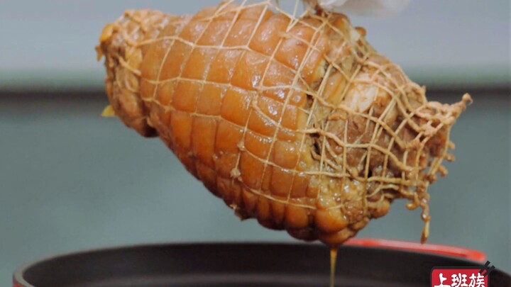 【ข้าวกล่องมนุษย์เงินเดือน】ใส่ถุงน่องตาข่ายตอนหมักกระดูกขาหมูซอส รสชาติเด้งหนึบสุดฟิน!