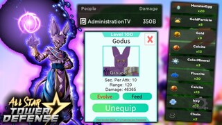 350B+ DAMAGE w/ 6 STAR BEERUS in MATERIAL (ORBS) FARM | All Star Tower Defense ROBLOX