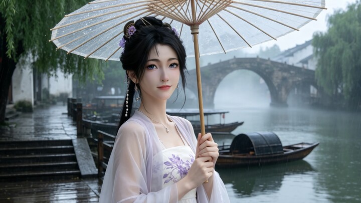 Công tử, mau lại đây trú mưa với ta