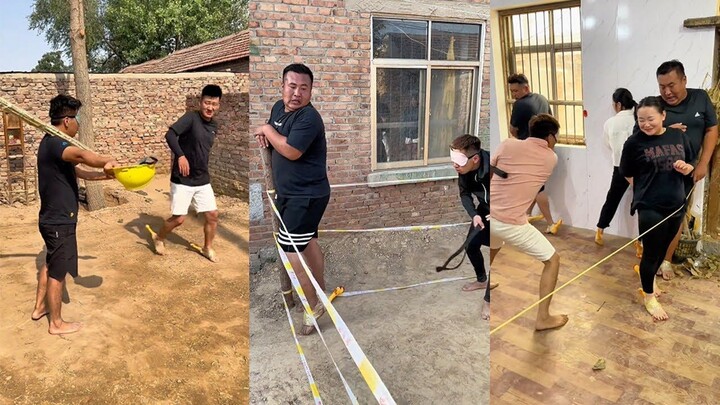 尖叫雞蒙眼打人繫列大合集，這也太瘋狂了#搞笑#日常#剧情#爆笑 #funny