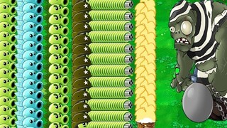 All Pea Plants vs Zombies vs Gargantuar vs Dr. Zomboss