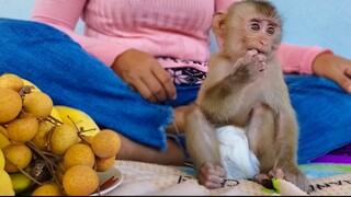 Snack time for little Yaya, She loves to eat fresh fruits