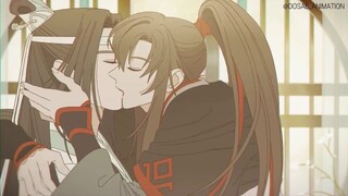 Lan  Zhan and Wei Ying kiss