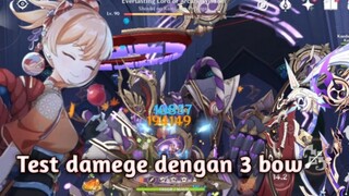 Test damege yoimiya dengan 3 bow yg berbeda Genshin Impact