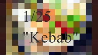 Minecraft original painting reveal 1/25:  "Kebab"