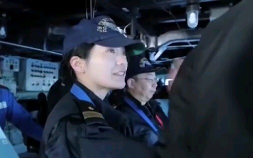 Japan Maritime Self-Defense Force female soldiers training.