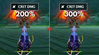 200% vs 300% Crit DMG!! How much DIFFERENCE ?? [ Genshin Impact ]