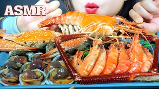 ASMR SEAFOOD BOILED PLATTER (HAIRY CLAM,GIANT FRESHWATER PRAWN,TIGER PRAWN,BLUE CRAB) | LINH-ASMR