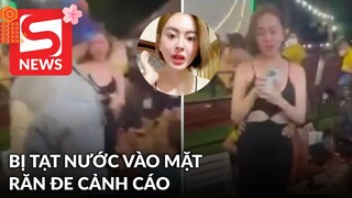Lan truyền clip Trang Nemo bị một người đàn ông tạt nước vào mặt khi ngồi trong quán ăn ở quê