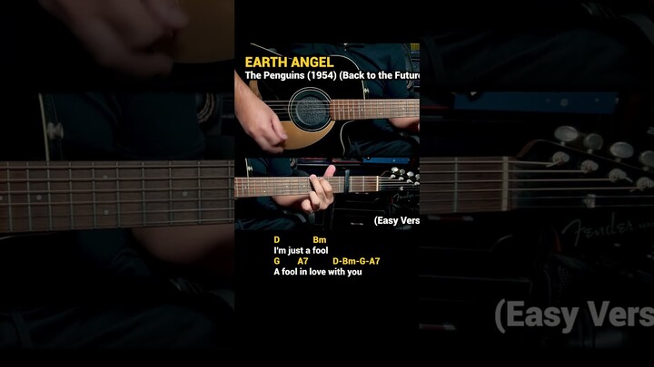 Earth Angel - The Penguins (1954) Back to the Future (1985) - Guitar Chords Tutorial part 1 SHORTS