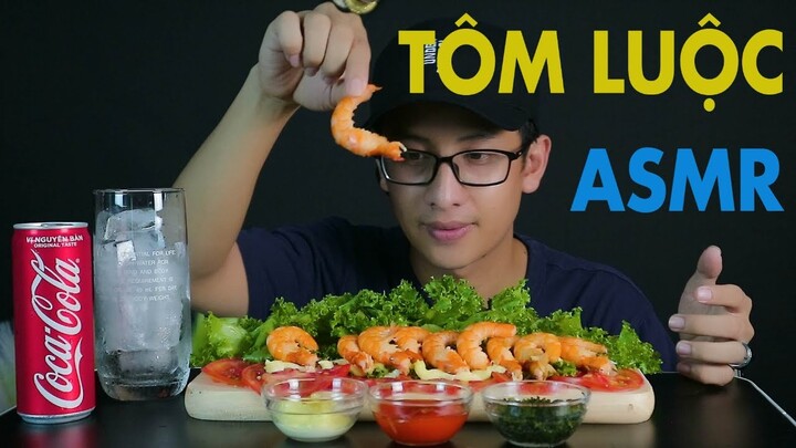 TÔM LUỘC CHẤM TƯƠNG ỚT VÀ SỐT MAYONNAISE | ASMR BOILED SHRIMP | COKE | COCA | MR SIMPLE ASMR