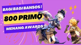 Genshin Impact Memenangkan Playstation Award !! Bagi Bagi Bansos !!