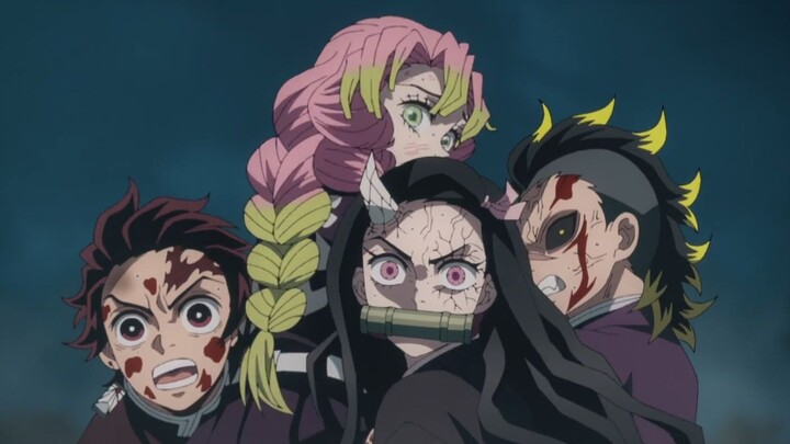 Tanjiro and his two companions carried the unconscious boss around, and after waking up, they easily