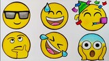 Cara menggambar emoji || Belajar menggambar dan mewarnai emoji