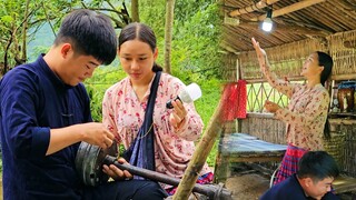 The 17-year-old girl was happy to use natural electricity and water for the first time