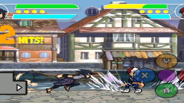 MUGEN : Sasuke and Byakuya vs Todoroki and Genos