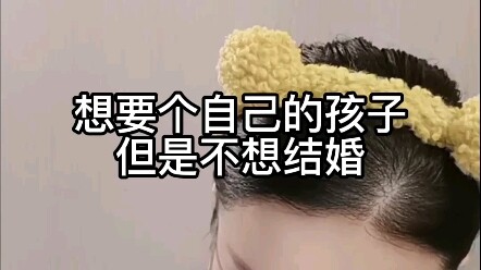 想要个自己的孩子，但是不想结婚