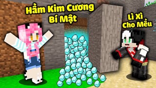 REDHOOD THỬ THÁCH CHẾ TẠO CẢNH CỬA BÍ MẬT BẰNG ĐÁ TROLL MỀU TRONG MINECRAFT*REDHOOD LÌ XÌ CHO MỀU