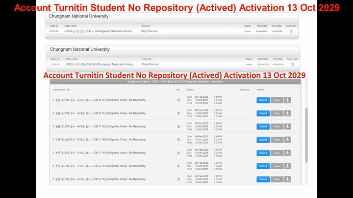 Account Turnitin Student No Repository (Actived) Activation 13 Oct 2029