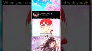 when your crush really obsessed with you #anime #animeedit #animelover #romantic #love