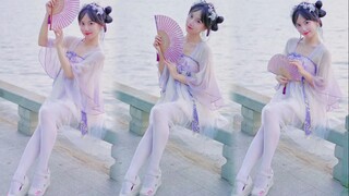 Whose white silk fairy is dancing by the lake?